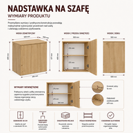 Szafa z Nadstawką SD-50 Drzwi Półki DĄB ARTISAN Do Garderoby Pokoju Biura