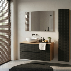 ZESTAW MEBLI ŁAZIENKOWYCH LUXOR BLACK - 120 cm