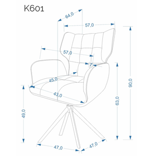 KRZESŁO K601 - BEŻOWE