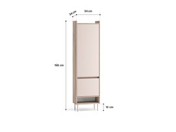 Voco 01 dąb cremona terracotta / cashmere - szafa 2DL/P - PR_VOCO_01_F.jpg