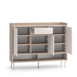 Voco 02 dąb cremona terracotta / cashmere - komoda 3D1S - PR_VOCO_02_E.jpg