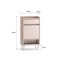 Voco 04 dąb cremona terracotta / cashmere - szafka 1D1SL/P - PR_VOCO_04_F.jpg