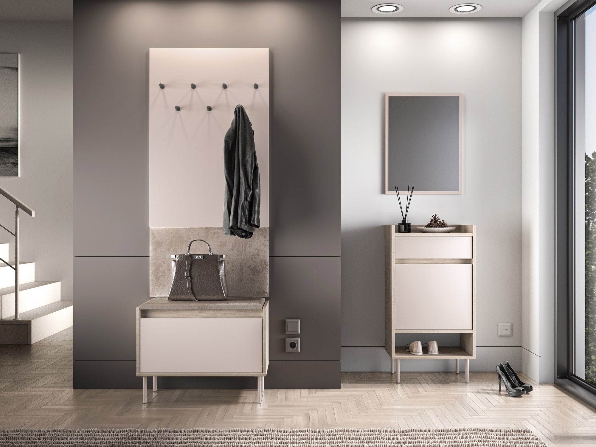 Voco 06 dąb cremona terracotta / cashmere - szafka 1K - PR_VOCO_06_J.jpg