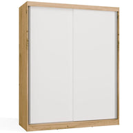 SZAFA Przesuwna IGA 160 CM B DĄB ARTISAN BIEL – Stylowa i Funkcjonalna