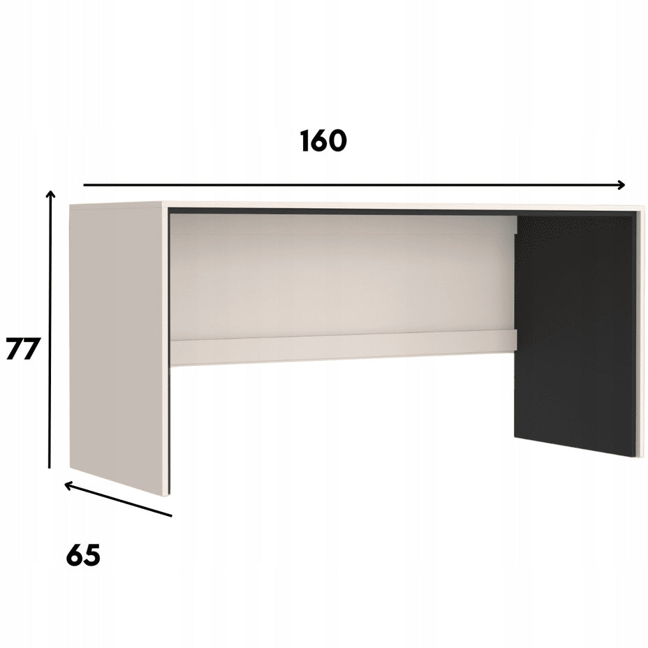 BIURKO 160x65 cm BRENT - KASZMIR / CZERŃ