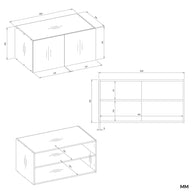 Szafa SENSO 4D z NADSTAWKĄ Wysoka KASZMIR Drzwi Czarne Uchwyty 250x200 Cm