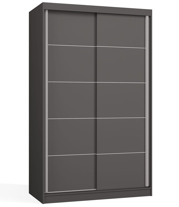 SZAFA Przesuwna IGA 120 CM C ANTRACYT SZPROSY – Nowoczesny Design