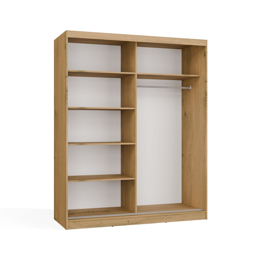 SZAFA Przesuwna IGA 160 CM B DĄB ARTISAN ANTRACYT – Stylowa i Funkcjonalna