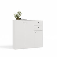 KOMODA FRAN BIAŁY 120 Cm Szafka 3 Drzwi 2 Szuflady 30 Cm Do Salonu Sypialni