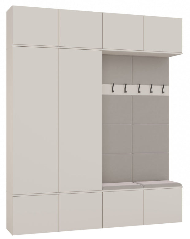 GARDEROBA HAGA IV 2SZ2W KASZMIR BEŻ 2x SZAFA + 2x WIESZAK