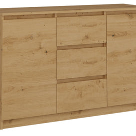 KOMODA 2D3S 120 DRZWI SZUFLADY DĄB ARTISAN