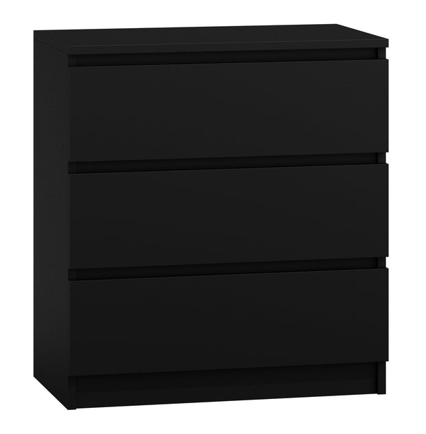 KOMODA SZAFKA 3 SZUFLADY M3 CZERŃ