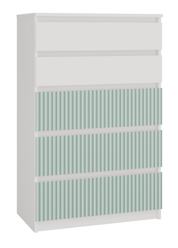 KOMODA MALWA M5 ARTESO BIAŁY / MIĘTOWY - ZIELONY