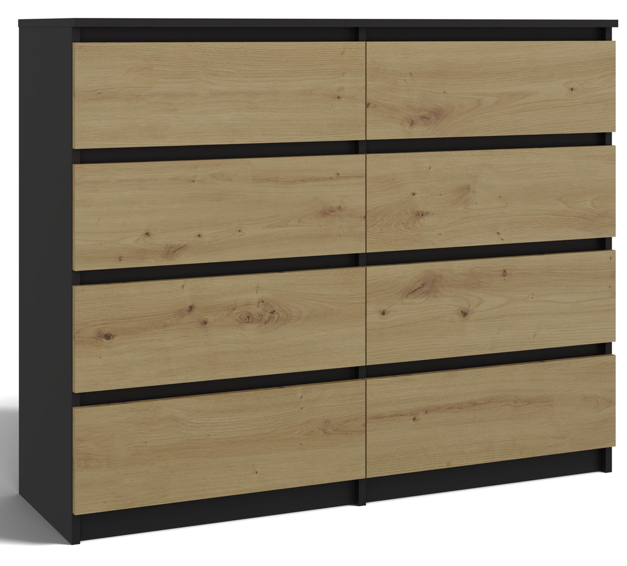 KOMODA MALWA M8 120 ANTRACYT / DĄB ARTISAN