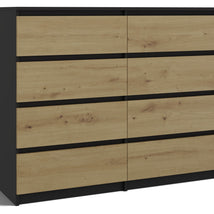 KOMODA MALWA M8 120 ANTRACYT / DĄB ARTISAN