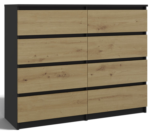 KOMODA MALWA M8 120 ANTRACYT / DĄB ARTISAN