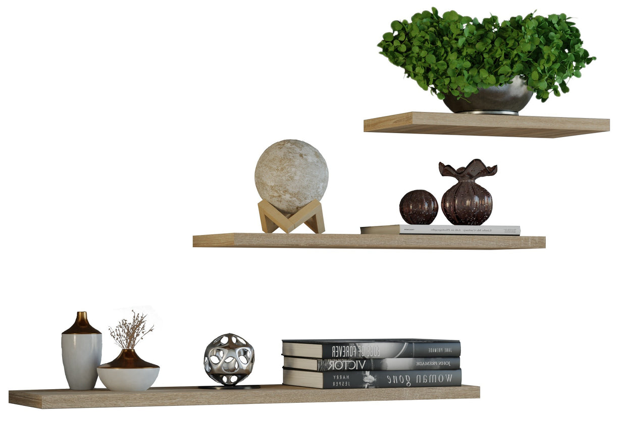 KOMPLET 3 x PÓŁKA WISZĄCA TOBI 3P DĄB SONOMA