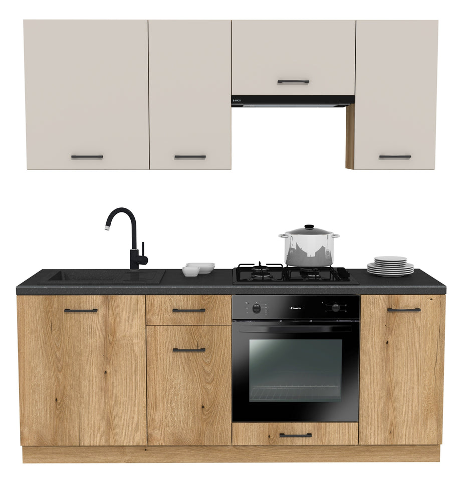 KUCHNIA VARIO 200CM KASZMIR/EVOKE C10/BLAT DISTRICT Z AGD