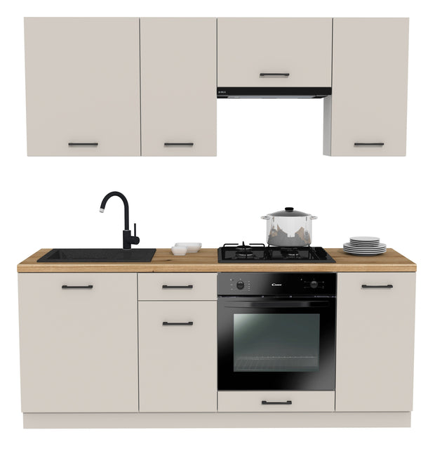 KUCHNIA VARIO 200CM KASZMIR/KASZMIR C10/BLAT EVOKE Z AGD