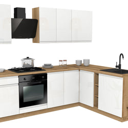 KUCHNIA VARIO 240X180CM BIAŁY AKRYL POŁYSK C10 EVOKE/BLAT EVOKE Z AGD