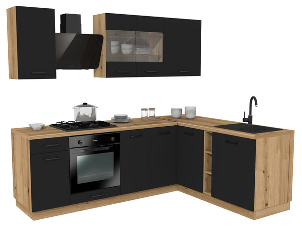 KUCHNIA VARIO 240X180CM CZARNY/CZARNY C10/BLAT EVOKE Z AGD