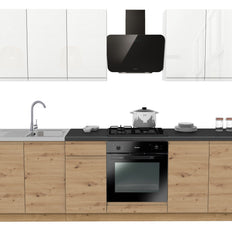 KUCHNIA VARIO 260CM BIAŁY AKRYL POŁYSK/ARTISAN C10/BLAT DISTRICT Z AGD