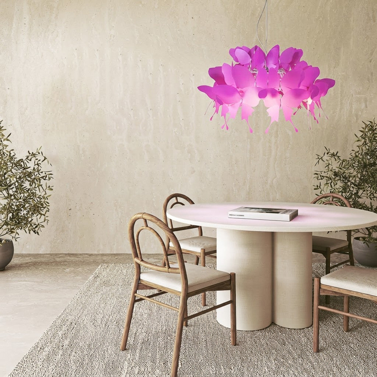 Lampa wisząca Farfalla ciemny róż 1xE27 - lampa-wiszaca-farfalla-1xe27-ciemny-roz-lp-34391p-dark-pink-light-prestige-4.jpg