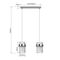 Lampa wisząca Vetro chrom 2xE14 - lampa-wiszaca-vetro-srebrna-2xe14-9.jpg