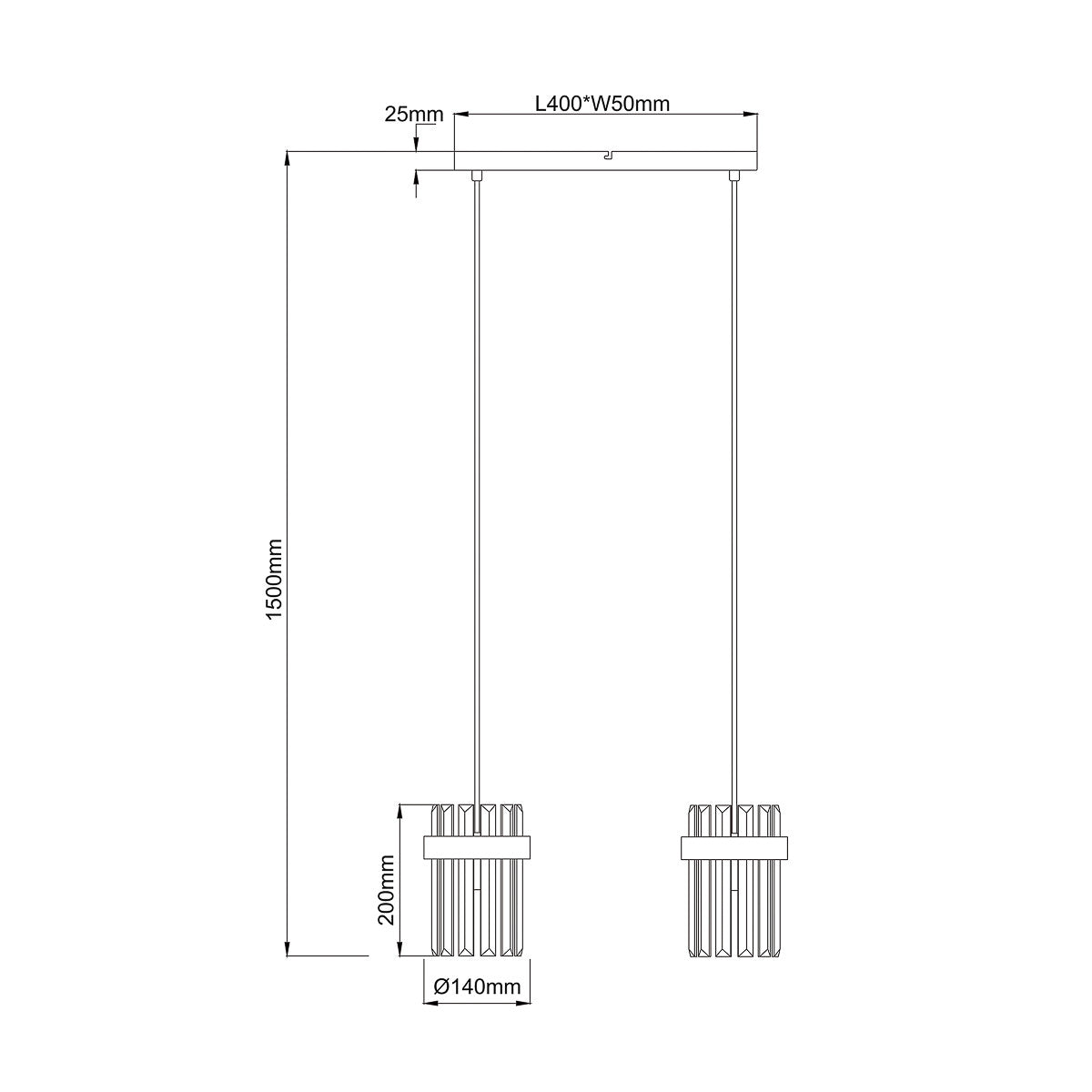 Lampa wisząca Vetro złota 2xE14 - lampa-wiszaca-vetro-zlota-2xe14-8.jpg