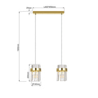 Lampa wisząca Vetro złota 2xE14 - lampa-wiszaca-vetro-zlota-2xe14-9.jpg