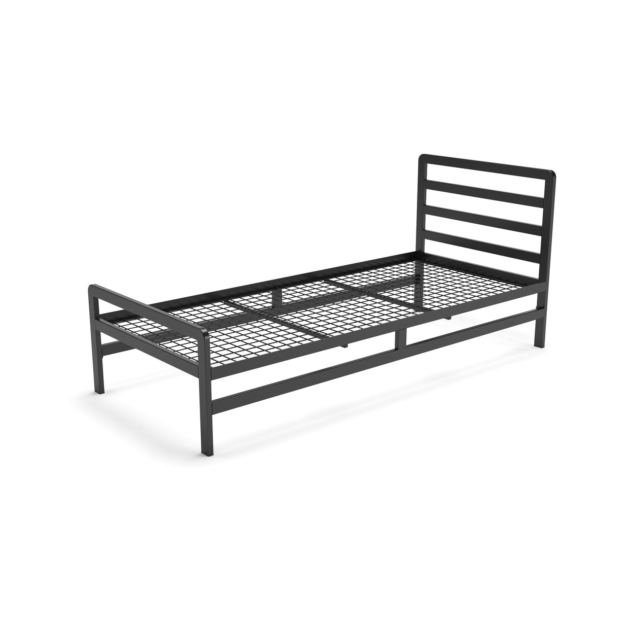 ŁÓŻKO 90x200 METALOWE - CZARNE