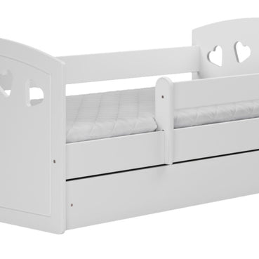 ŁÓŻKO DZIECIĘCE VANILIA 180 BIAŁE Z SZUFLADĄ I MATERACEM 180/80