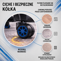 FOTEL OBROTOWY GAMINGOWY KRZESŁO DRIFT NIEBIESKI
