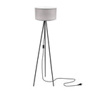 LAMPA PODŁOGOWA SHANTI 1X40W E27 - ABAŻUR SZARY