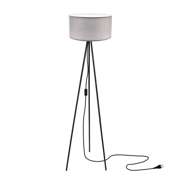 LAMPA PODŁOGOWA SHANTI 1X40W E27 - ABAŻUR SZARY