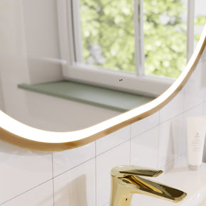 Zestaw meblowy 60cm z blatem, umywalką nablatową Magic, szafkami wysokimi i lustrem LED - E3 Apollo 2 70x90 Gold.jpg