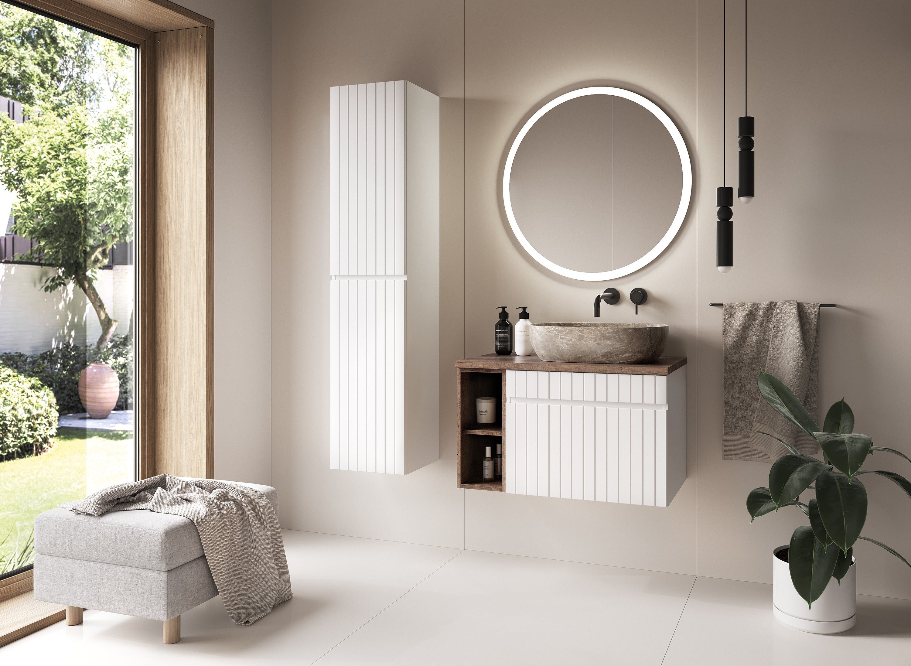 Lustro LED bez ramy - iconic white aranż 1.jpg