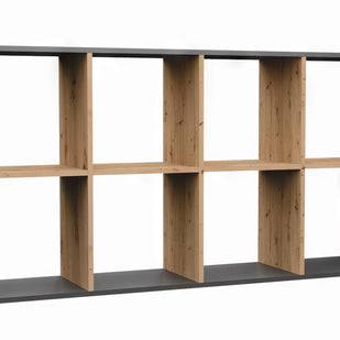 REGAŁ KOMOROWY SZAFKA MALAX 2X4 ANTRACYT DĄB ARTISAN
