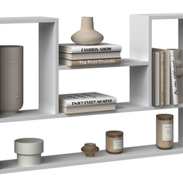 REGAŁ WISZĄCY ŚCIENNY PÓŁKI BILBAO 4P BIEL MAT