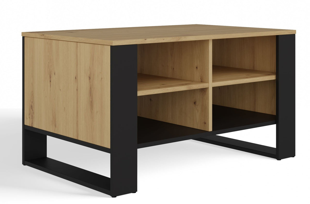 Table basse Modern 4P - Chêne Artisan / Noir