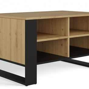STOLIK KAWOWY ŁAWA MODERN 4P DĄB ARTISAN CZERŃ