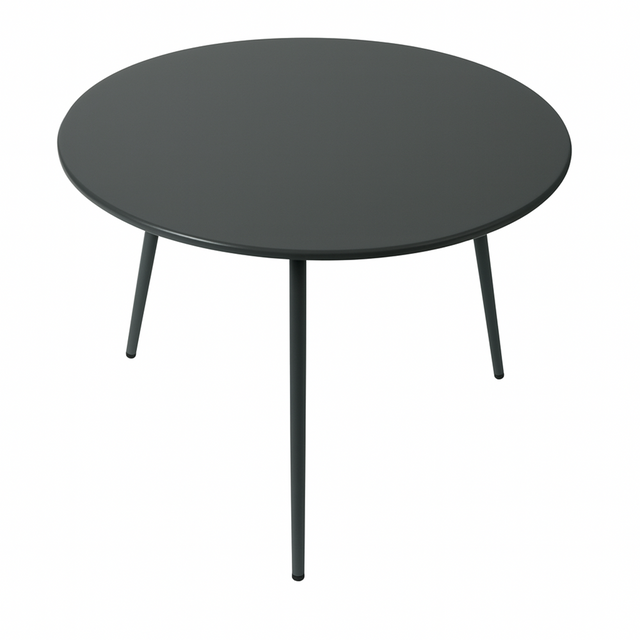 Stolik Kawowy Ogrodowy VIBE 60 Cm Stalowy 3 Nogi Szary