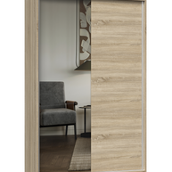 SZAFA PRZESUWNA IGA 120 CM 1 LUSTRO DĄB SONOMA
