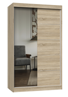 SZAFA PRZESUWNA IGA 120 CM A/C 1 LUSTRO SZPROSY DĄB SONOMA