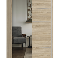SZAFA PRZESUWNA IGA 120 CM A/C 1 LUSTRO SZPROSY DĄB SONOMA