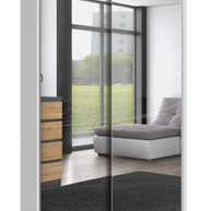 SZAFA PRZESUWNA IGA 120 CM DRZWI 2 LUSTRA BIEL