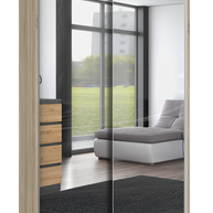 SZAFA PRZESUWNA IGA 120 CM DRZWI 2 LUSTRA DĄB SONOMA