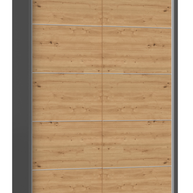 SZAFA PRZESUWNA IGA 120 CM DRZWI ZE SZPROSAMI ANTRACYT / DĄB ARTISAN