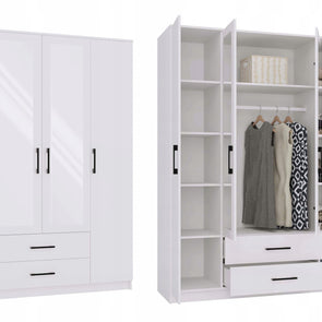 SZAFA ROMANA 160 LUSTRO 2 SZUFLADY 160CM BIEL