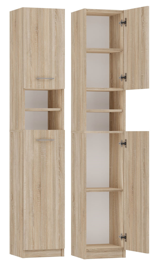 SZAFKA ŁAZIENKOWA MARBELA 32CM REGAŁ SŁUPEK DĄB SONOMA